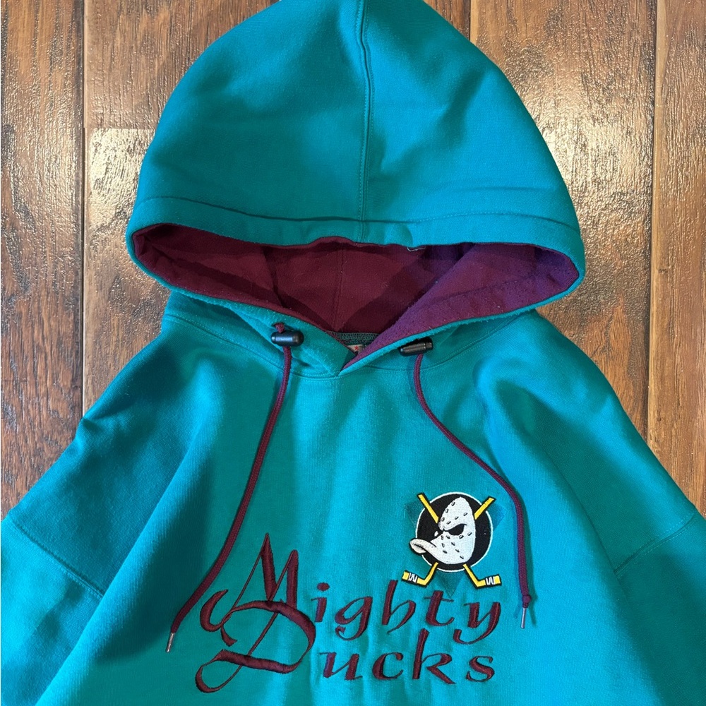 Vintage 90s Anaheim Mighty Ducks The Game Hoodie - Picture 3 of 7